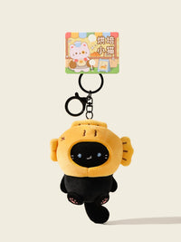 Taiyaki Cat & Dog Plush Keychain Bag Charm Gift Set