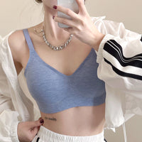 Hyaluronic Acid Seamless Gather Bra for Small Busts, Soft Support, Anti-Sagging, Thin Comfort