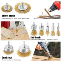Drill Wire Brush Set for Rust Removal and Polishing