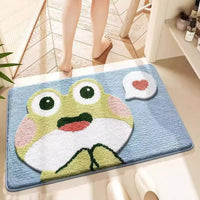 Cute Cartoon Absorbent Bathroom Mat for Home, Bedroom, Toilet - Faux Cashmere Foot Mat