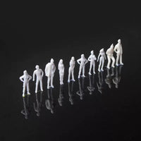 Miniature Unpainted Human Figures for Architectural Models and Dioramas