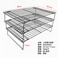 3-Tier Foldable Cooling Rack Set for Cakes, Cookies, and Baked Goods, Space-Saving Design