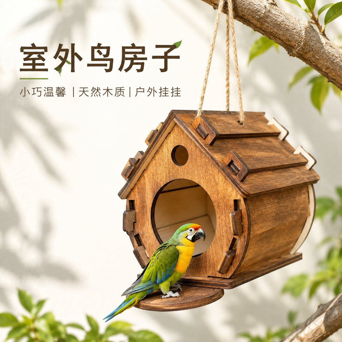 Outdoor Wooden Bird Breeding Nest Box for Pigeons and Parrots