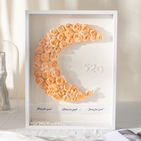 3D Hollow Rose Tissue Paper Flower Display Frame for DIY Crafts and Gifts