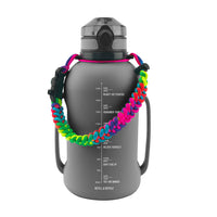Collapsible Silicone Sports Water Bottle with Straw Lid for Travel and Outdoor Activities