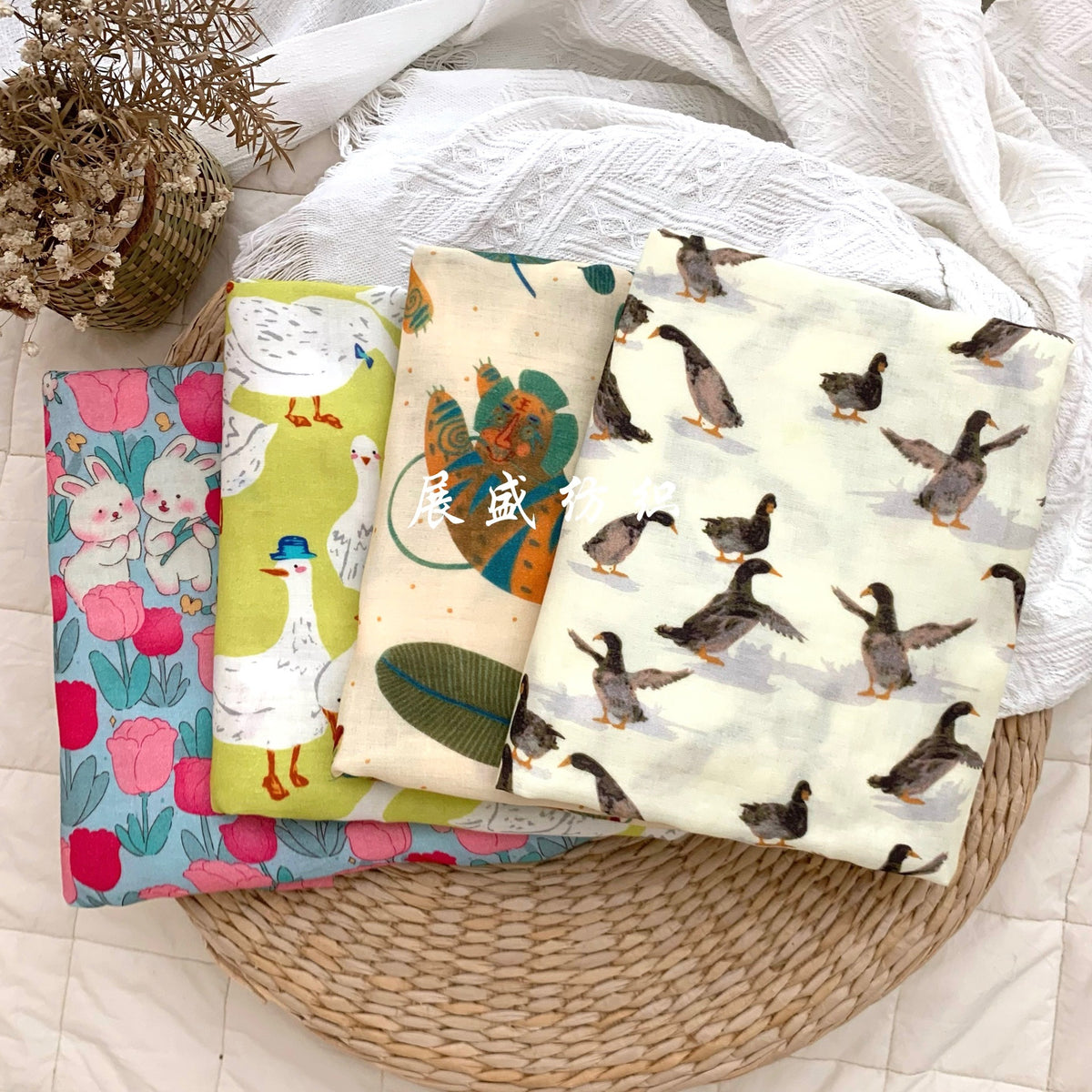Double-Layer Gauze Bamboo Fiber Digital Print Fabric for Loungewear and Homewear