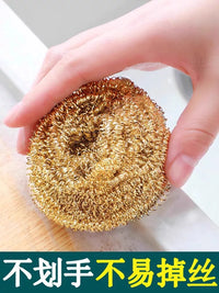 Japanese-Style Copper Wire Scouring Pads for Kitchen Cleaning, Non-Rusting and Non-Shedding