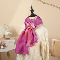 Women's Autumn/Winter Gradient Shawl Scarf with Gold Speckles, Long Neck Protection, Versatile for Dance
