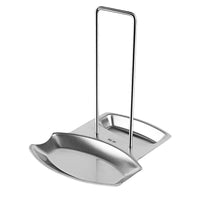 304 Stainless Steel Kitchen Countertop Pot Lid Holder with Drain Pan, Detachable Cutting Board Rack, Spoon Rest