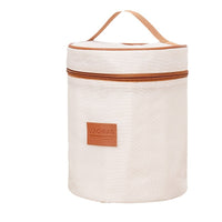 Insulated Round Lunch Bag with Waterproof Oxford Cloth and Aluminum Foil Lining for Outdoor Picnic