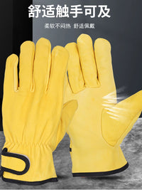 Welding Gloves, Heat Resistant, Soft Leather, Breathable, for Arc Welding and Repair