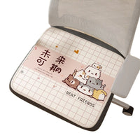 Cartoon Ice Silk Office Chair Cushion, Cool-Touch Non-Slip Seat Pad for Long Sitting, Summer Dining Chair Mat