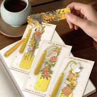 Hollow Metal Floral Bookmark Set - Twelve Months Flower Series