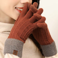Alpaca Wool Knit Touchscreen Gloves for Women - Warm Winter Outdoor Cycling & Office Use