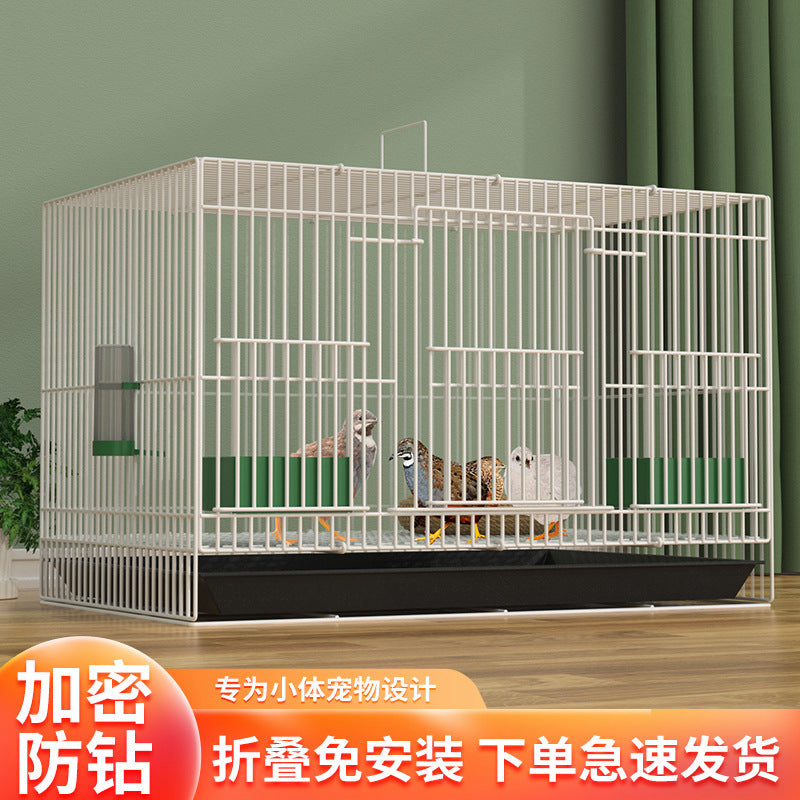 Quail and Chick Brooder Cage with Removable Tray - Durable Iron Wire Pet Enclosure for Small Birds and Poultry