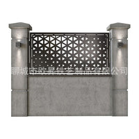New Chinese Style Hollow Floral Partition Screen Outdoor Stainless Steel CNC Laser Cut Decorative Panel