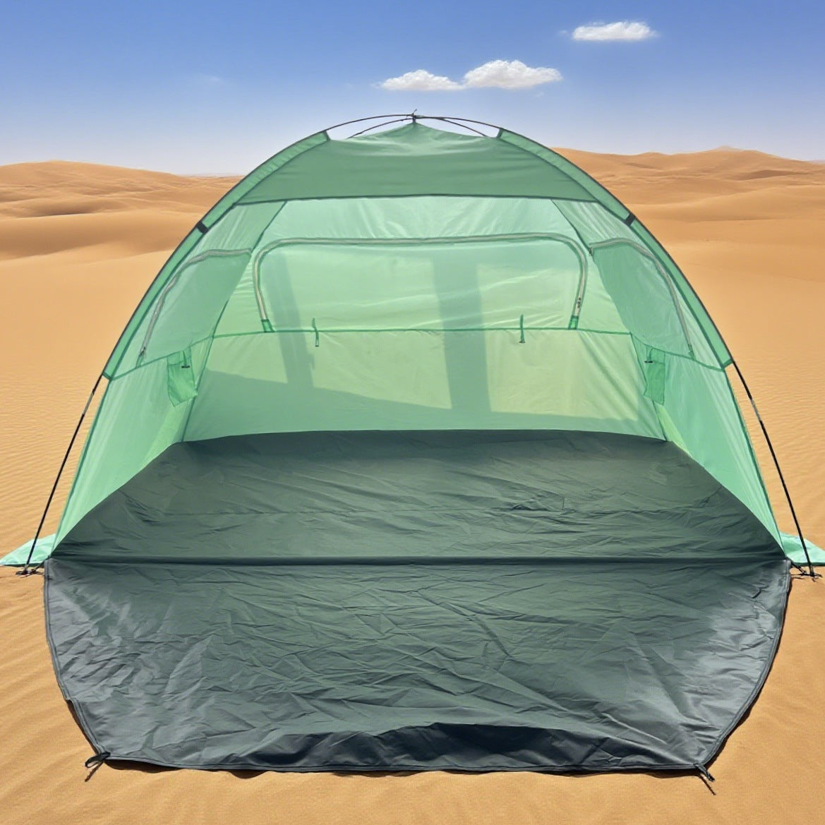 Portable Pop-Up Beach Tent with UV Protection and Ventilation for Camping & Outdoors