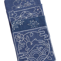 DIY Embroidery Coaster Kit for Beginners - Sashiko & Ribbon Embroidery Tea Mat Craft Set