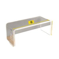 Acrylic U-Shaped Display Riser Shelf for Collectibles, Refrigerator, or Cabinet Organization