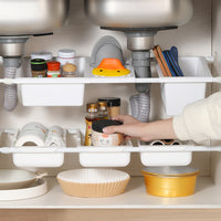 Japanese Style Under-Sink Storage Rack Expandable Shelf Organizer for Cabinets