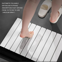 Diatomaceous Earth Absorbent Non-Slip Bath Mat for Entryway and Bathroom