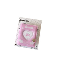 Mini Bowknot Heart Photo Album Keychain for 2-inch Photos & Photocards