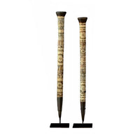 Wabi-Sabi Style Perpetual Calendar and Elephant Decor Set for Desk and Home