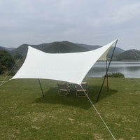 Hexagonal Camping Tarp Shelter - Waterproof & UV Protection for Outdoor Picnics & Recreation