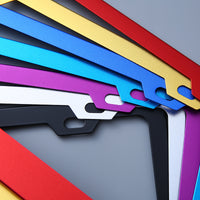 Aluminum Alloy Car License Plate Frame for US Standard Plates, Thickened Multi-Color Auto Tag Holder