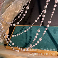 DIY Imitation Pearl Chain for Jewelry Making and Garment Embellishment, 3-8mm Graduated Faux Pearls