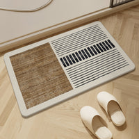 Japanese Wabi-Sabi Style Diatomaceous Earth Bath Mat, Absorbent Non-Slip Shower Room Mat