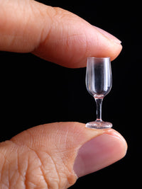 1:12 Miniature Dollhouse Wine Glasses, 10-Piece Set, Tiny Kitchen Dining Drinkware Accessories