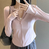 Women's UV Protection Sun Protection Jacket, Ice Silk Breathable Outdoor Thin Coat for Summer Sports