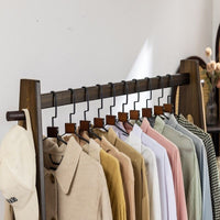 Wall-Mounted Garment Rack with Storage Shelf and Hanging Rod for Entryway Bedroom
