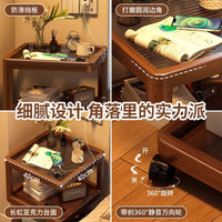 Bedside Table with Storage, Small Mobile Nightstand for Bedroom, Simple Multifunctional Side Table
