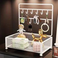 Entryway Key Storage Box with Shelf and Wall Mount Option