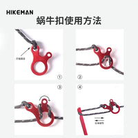 Tent Guy Line Adjuster Aluminum Alloy Wind Rope Fastener for Outdoor Camping Awning
