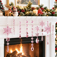 Christmas Acrylic Snowflake Icicle Ornaments Set