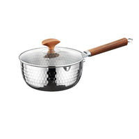 3-Layer Titanium Non-Stick Milk Pot with Lid, Small Saucepan for Baby Food, Noodles, Frying, and Steaming