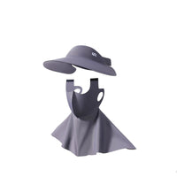 UV Protection Sun Visor Face Mask with Ice Silk Fabric and Brim for Summer Outdoor Activities