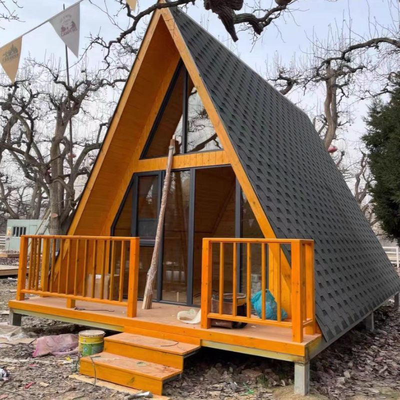 Outdoor Triangular Wooden Cabin for Balcony, Scenic Spots, or Farm Stays