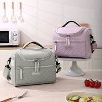 Croissant Curved Lid Insulated Lunch Bag for Work and Picnics