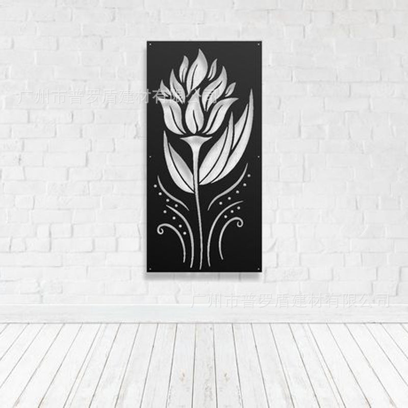 Galvanized Steel Privacy Screen Panel for Outdoor Balcony and Garden Decor