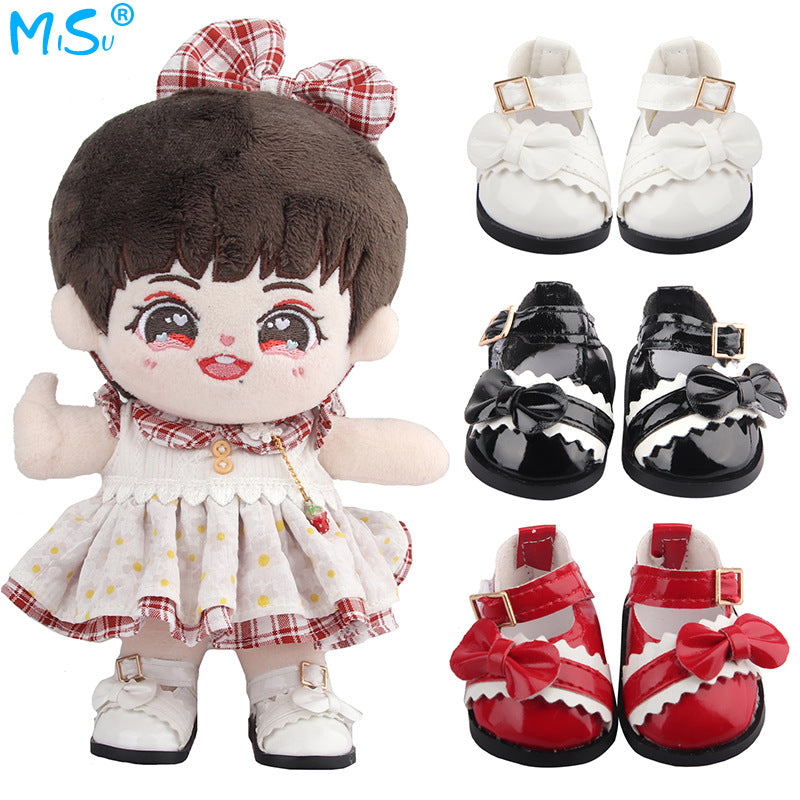 5.5cm Cotton Doll Shoes with Bowknot Lace for 14-inch Dolls