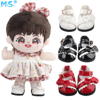 5.5cm Cotton Doll Shoes with Bowknot Lace for 14-inch Dolls