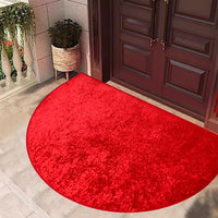 Semi-Circular Gold Prosperity Entrance Mat Non-Slip Floor Rug for Living Room Hallway