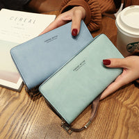 Lonny Women's Long Wallet Korean Style Clutch Multi-functional Card Holder Phone Pouch Coin Purse