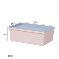Stackable Plastic Storage Box with Lid for Socks and Small Items