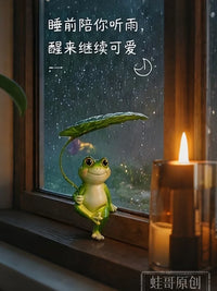 Creative Frog Figurine for Desk Decor, Planters, Aquariums, and Car Decoration - Stress Relief Ornament