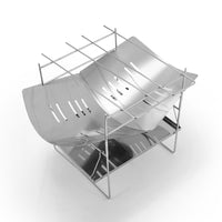 Hike Mount Portable Stainless Steel Folding Fire Pit & BBQ Grill for Outdoor Camping